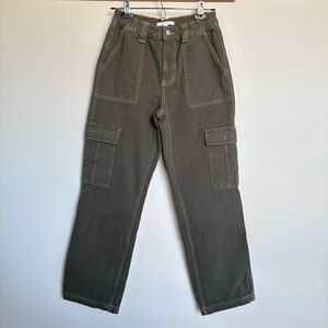 PacSun Olive Green Cargo Pants Women’s Small Utility Straight Leg Y2K